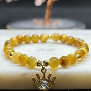 Blonde Tigers Eye Crystal Bracelet